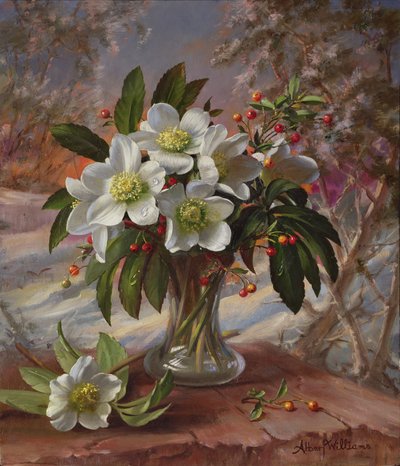 Flores en un resplandor invernal de Albert Williams