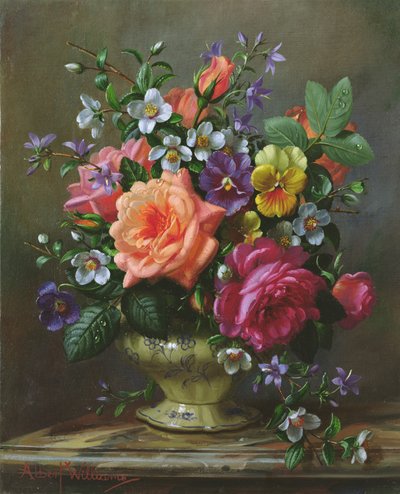 Rosas y pensamientos AB1112 de Albert Williams