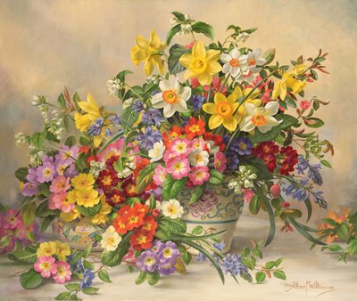 AB/296 Flores de primavera y cerámica de Poole de Albert Williams