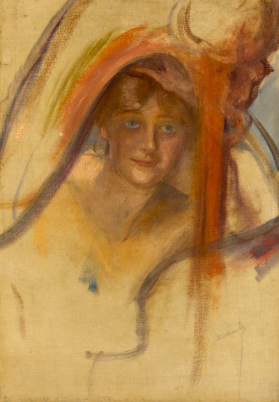 Estudio para Femme a la Harpe, c.1902 de Albert de Belleroche