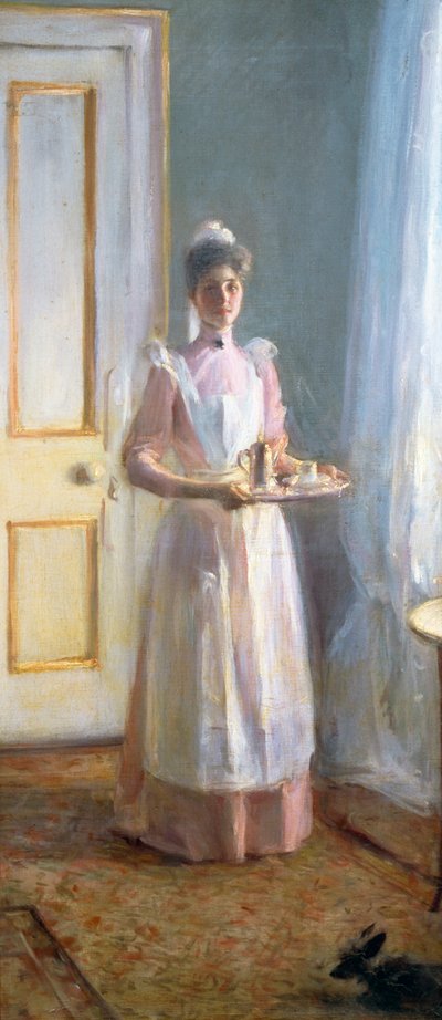 La sirvienta, c.1900 (óleo sobre lienzo) de Albert de Belleroche