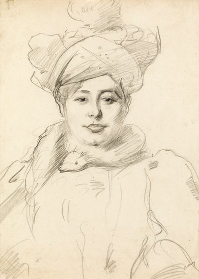Mujer con sombrero, circa 1905 de Albert de Belleroche