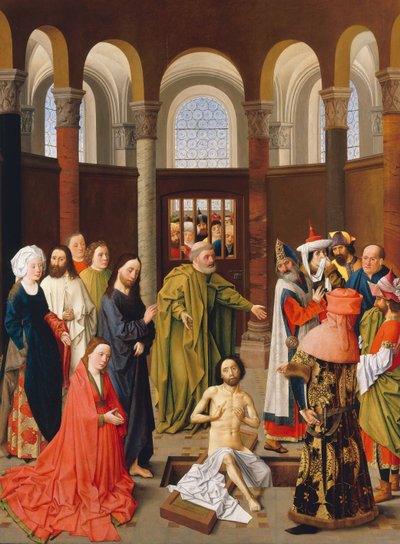 La resurrección de Lázaro, ca 1455 de Albert van Ouwater