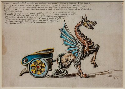 Acto II, primera escena y tercer acto, equipo escénico: El carro de Armida para Armida de G. Rossini. de Alberto  Savinio