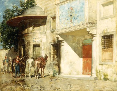 Fuera de la Mezquita de Alberto Pasini