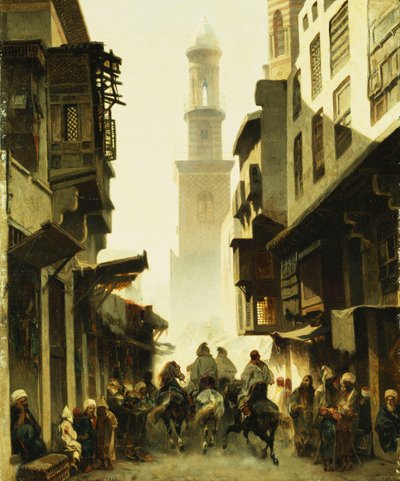 Escena callejera en Damasco de Alberto Pasini