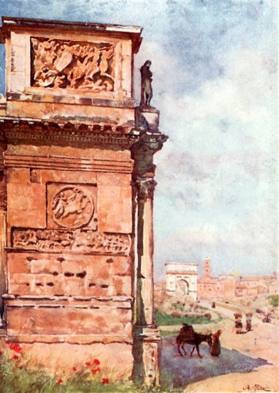 Arco de Tito desde el Arco de Constantino de Alberto Pisa