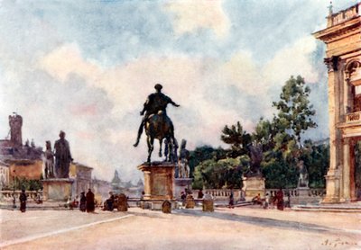 Estatua de bronce de Marco Aurelio en el Capitolio de Alberto Pisa