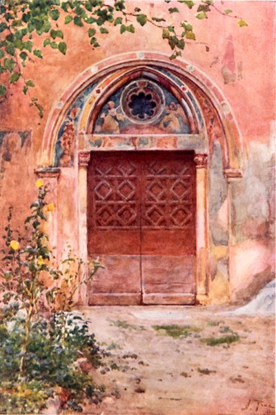 Puerta del Monasterio de San Benito (Sagro Speco) en Subiaco de Alberto Pisa