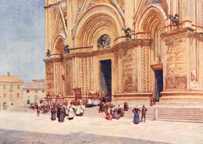 Duomo, Orvieto (litografía en color) de Alberto Pisa
