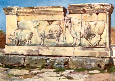 Relieve de Mármol del Sacrificio Ambarvalia, en el Foro de Alberto Pisa
