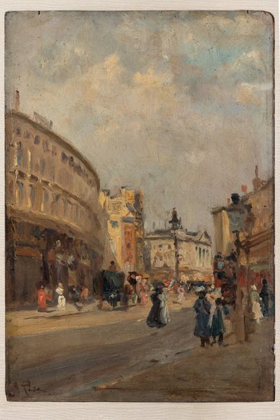 Regent Street (óleo sobre tabla) de Alberto Pisa