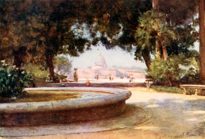 San Pedro desde los Jardines Pincianos de Alberto Pisa