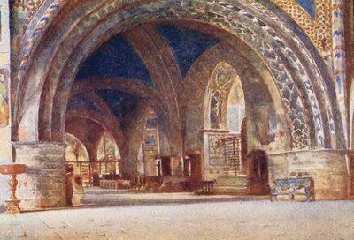 Iglesia Baja de San Francisco de Asís (litografía en color) de Alberto Pisa