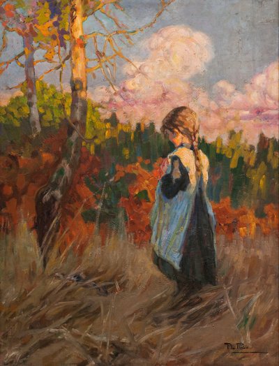 Niña en un campo de Alberto Plá Rubio