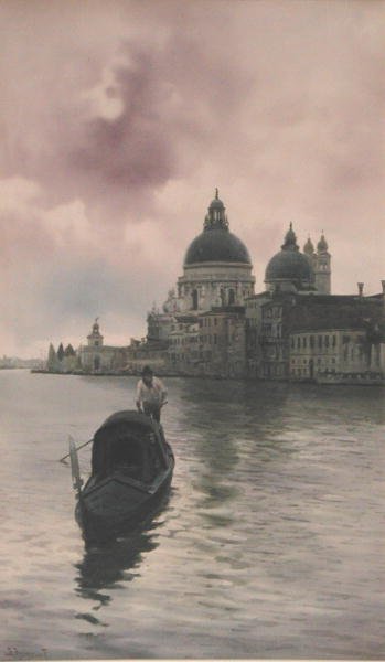 Temprano por la mañana en el Gran Canal de Venecia (acuarela sobre papel) de Alberto Prosdocini or Prosdocimi