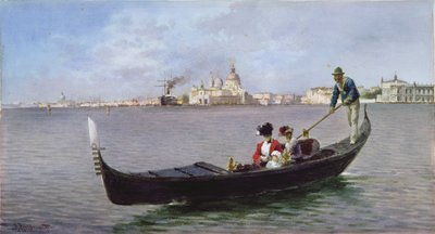 En la laguna: Venecia (acuarela sobre papel) de Alberto Prosdocini or Prosdocimi