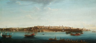 Una de un conjunto de siete vistas de La Valeta, Malta y sus alrededores, c.1753 de Alberto Pullicino