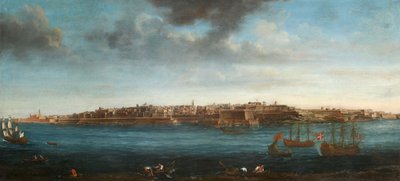 Una de un conjunto de siete vistas de Valletta, Malta y sus alrededores, c.1753 de Alberto Pullicino