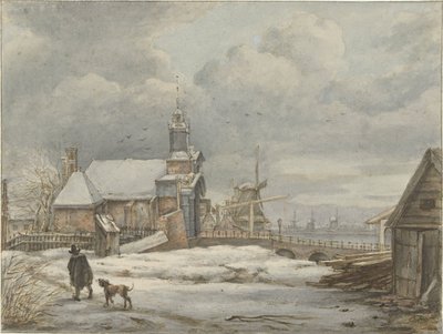 Vista del Haarlemmerpoort en Ámsterdam de Albertus Brondgeest
