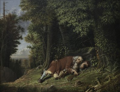 Rip Van Winkle Dormido de Albertus D.O Browere