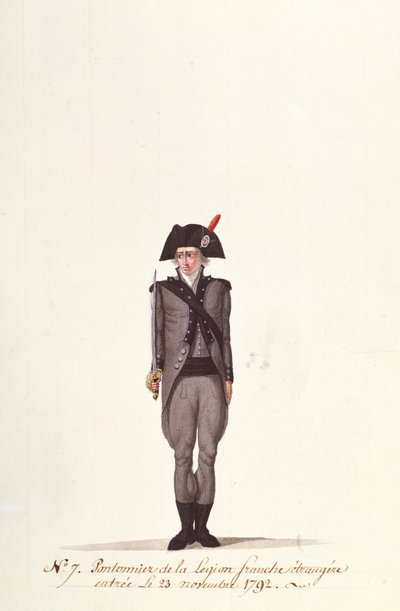 Un Pontonero de la Legión Extranjera Francesa, de Coppetiers, 23 de noviembre de 1792 de Albertus Gregorius
