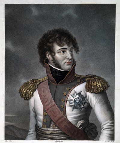 Retrato de Joachim Murat - Gregorius, Albert (1774-1853) - ca 1806 - Aguafuerte, acuarela - 48,5x38 - Colección Privada de Albertus Gregorius