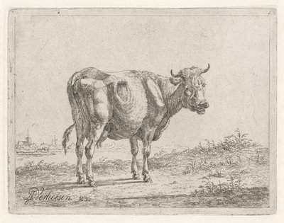 vaca de pie de Albertus Verhoesen