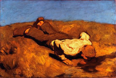 Niño en el manantial El Manantial, 1923 de Albin Egger Lienz