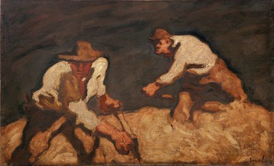 Segadores en una tormenta, 1912 de Albin Egger Lienz