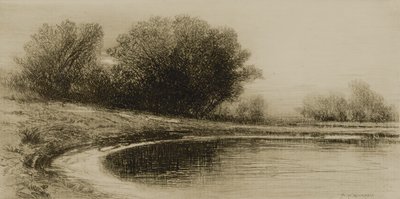 Estanques y árboles de Albion Harris Bicknell
