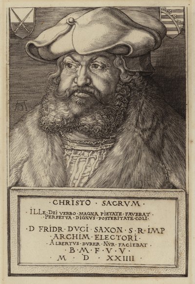 Federico el Sabio, Elector de Sajonia (grabado) de Albrecht (after) Durer or Duerer
