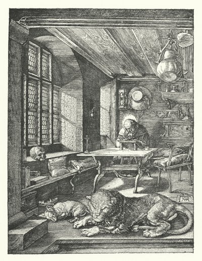 San Jerónimo en su estudio de Albrecht (after) Durer or Duerer