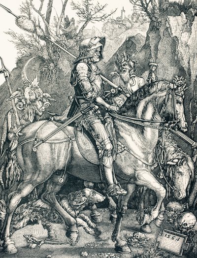 El Caballero de la Muerte, c.1880 de Albrecht (after) Durer or Duerer