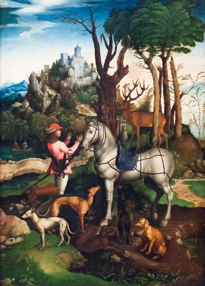 Visión de San Eustaquio de Albrecht (after) Durer or Duerer