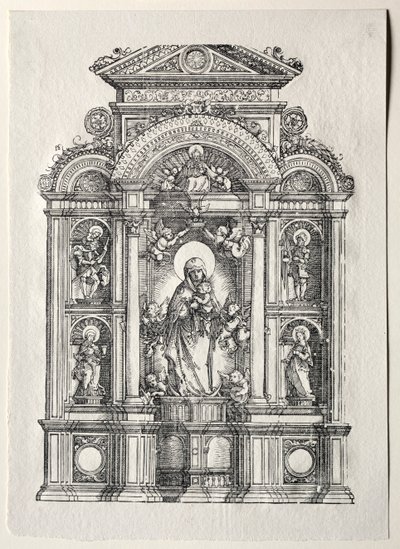 Altar con la Bella María de Ratisbona de Albrecht Altdorfer