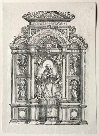 Altar con la Bella María de Ratisbona, 1520 de Albrecht Altdorfer
