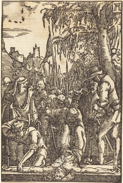 Cristo clavado en la cruz de Albrecht Altdorfer