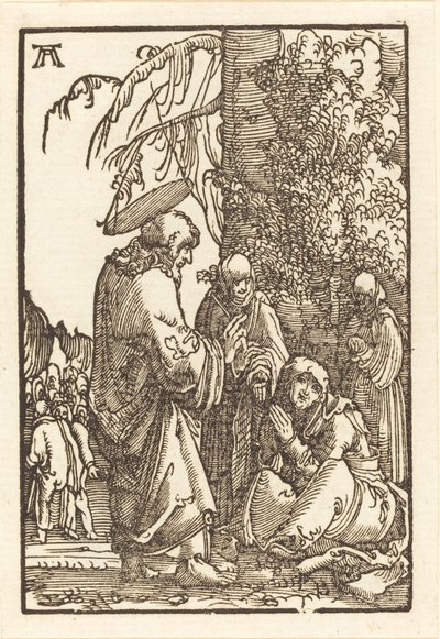 Cristo despidiéndose de María antes de la Pasión de Albrecht Altdorfer