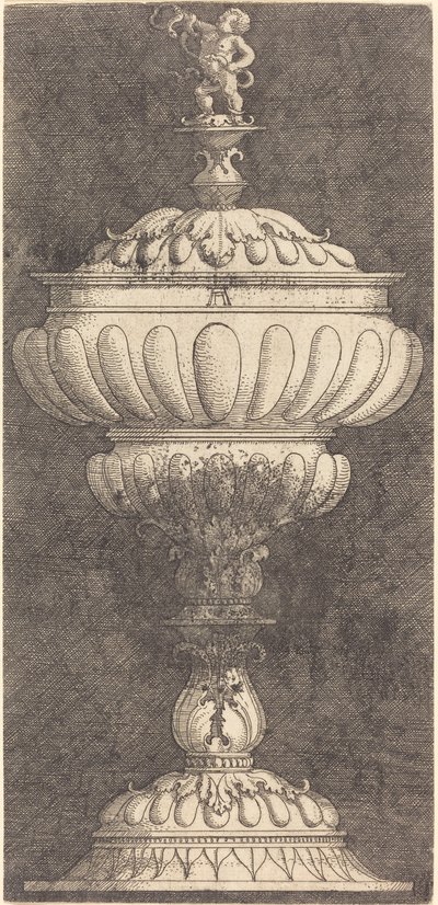 Copa con el infante Hércules en la parte superior de Albrecht Altdorfer