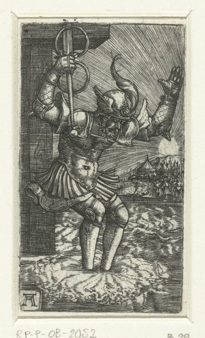 Horatius Cocles salta al Tíber de Albrecht Altdorfer