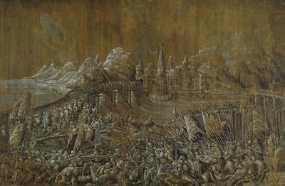Landaknechten, Batalla en un puente de Albrecht Altdorfer