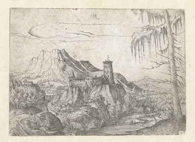 Paisaje con gran castillo de Albrecht Altdorfer