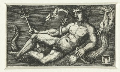 Neptuno reclinado de Albrecht Altdorfer
