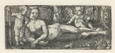 Venus reclinada con dos putti de Albrecht Altdorfer