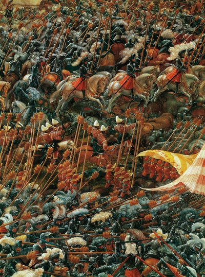 Ejércitos opuestos (detalle de La Batalla de Alejandro en Issos) de Albrecht Altdorfer