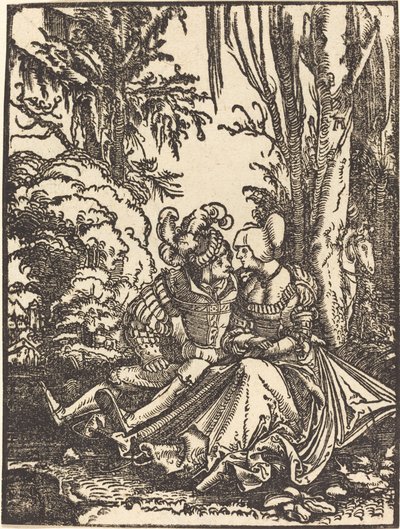 Pareja de Amantes en un Paisaje de Albrecht Altdorfer
