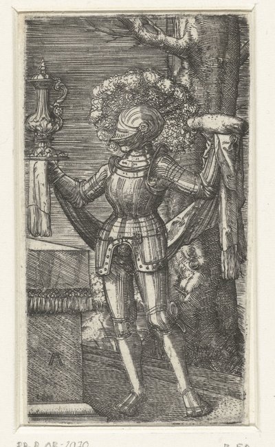Caballero con vino y pan de Albrecht Altdorfer