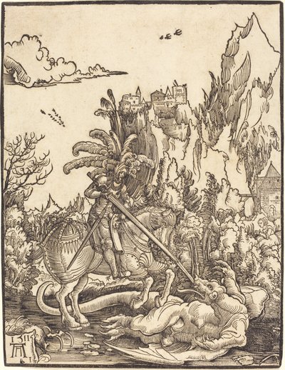 San Jorge matando al dragón de Albrecht Altdorfer