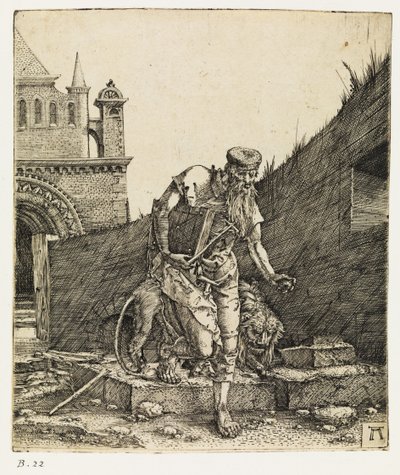 San Jerónimo caminando en un cementerio, antes de 1519 de Albrecht Altdorfer